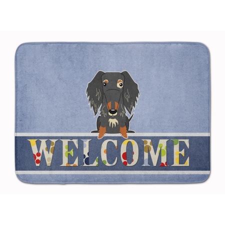 Carolines Treasures Wire Haired Dachshund Dapple Welcome Machine Washable Memory Foam Mat BB5709RUG